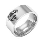 Super Hero Titanium Steel Jewelry 8mm Width for Man Size 6-13