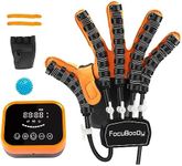 FocuBoody Rehabilitation Robot Gloves Equipment For Stroke Recovery, Hand Strength Exercise, and Adaptive Training Hemiplegic with USB Chargeable Orange (M,Right)