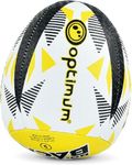 Optimum Rugby Bounce Back Solo Skills Ball - Balanced, Responsive, Accurate Handling & Kicking - Top-Performing Rebound Rugby Ball for Pro Training - 2-Ply, 410g (size 5)