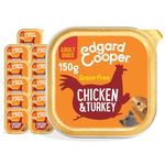 Edgard & Cooper Natural Wet Dog Food - (Chicken & Turkey, 11 x ‎150g cup) - Grain & Gluten Free, Natural ingedients & fresh meat, full of essential amino acids for healthy insides