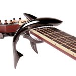 Shark Guitar Capo Pretty Cool Capo for Electric Acoustic Classical Guitar Ukulele Zinc Alloy Spring Capo (Black)