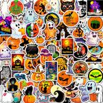 Halloween Stickers 100 Pcs Halloween Stickers for Kids,Waterproof Halloween Pumkin Boo Sticker Decoration for Halloween Theme Party,Vinyl Halloween Sticker Set Basket Crafts Stuffers