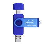 Avomoco 3.1 256GB 3 in 1 High Speed Flash Drive for Android Phones Type C/USB C Devices,Tablets .Photo Stick for Samsung Galaxy,LG,Google Pixel,Hua Wei.(for Micro &USB C Ports,Not for iPhone)
