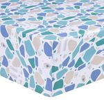 Trend Lab Jersey Fitted Crib Sheet, Terrazzo Forest