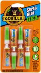 Gorilla Super Glue Gel, Four 3 Gram