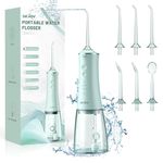 Sejoy Water Flosser for Teeth Cordless, Flossers for Adults Kids, Water Dental Flosser Pick, Braces Flossers Rechargeable Oral Irrigator, IPX7 Waterproof, Gravity Ball Design, Spot Spray Design