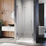 ELEGANT 700mm Bifold Shower Door Glass Shower Enclosure Reversible Folding Cubicle Door