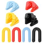 AIEX 200pcs Plastic Shims, Horseshoe Shim Spacers U Shims Spacers Plastic Shims for Leveling Black 1/4", Yellow 3/16", Red 1/8", Blue 1/16"