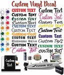 Personalized Design Your Own Name - Custom Vinyl Decal - Vinyl Lettering for Car, Walls, Window, Windshield Computers, Hydroflask Text Name Letters Graphics Sticker - Custom Text Font Name Decal