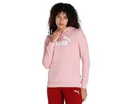 Puma Women's Cotton Hooded Neck Regular Fit Sweatshirt (58678880_Bridal Rose, X_Small)