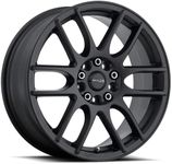 Raceline Wheels 141B Mystique Wheel Black 18X7.5"5X110/5X114.3 Bolt Pattern +42mm Offset/(5.9"B/S) 6 Spoke Aluminum Passenger Car Wheels, Full Size Replacement Black Car Rims