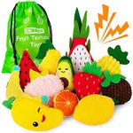 Sensory Bean Bag,Texture Sensory Beanbags,12 Fidget Sensory Toys, Fruit Sensory Bean Bags with Storage Bag, Sensory Toys for Toddlers Kids,Sensory Play Fine Motor for Boys and Girls