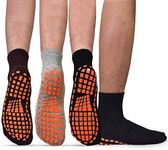 Men Non Slip Sticky Grips Socks - ELUTONG 3 Pairs Tile Wood Floors Anti-Skid Workout Yoga Pilates Hospital Slipper Socks