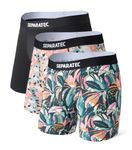 Separatec Men's Bamboo Rayon Underwear Printing Breathable Dual Pouch Boxer Shorts 3 Pack