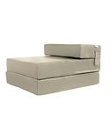 SINGLE Z BED Fold Out Z Bed Chair Sofa Bed Futon Lightweight Soft Single Guest Adult Z Bed (Beige)