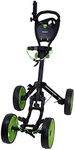 MacGregor Deluxe VIP 4 Wheel Golf Buggy/Trolley/Cart/Trundler - Black/Green