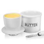 French Butter Crock, Butter Dish with Knife for Soft Butter-No more Hard Butter Anymore for Mother's Day Gift