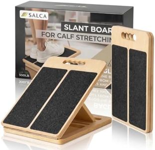 SALCA - Slant Board for Adults with Adjustable Angle – Balance Boards for Adults for Stretching, Squats & Rehab – Slantboard for Calf, Ankle - Portable Velour Board for Squats, & Lower Body Training