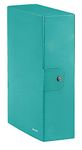 Leitz Press Stud Closure Box File,Plastic-Coated, 25 x 35 cm Dorso 10 cm Aquamarine