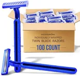 Bulk Disposable Razors (100 Count), Twin Blade Razors for Men and Women, Individually Wrapped Shaving Razor for Tattoo Equipment, Travel, Care Packs, BnB toiletries, and More, Mens Disposable Razors