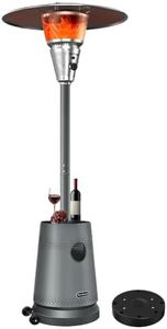 Mars Explo 50,000 BTU Patio Heater for Outdoor Use, Portable Propane Patio Heater with Wheels, Stainless Steel Burner for Porch, Deck, Garden, Commercial (Gray)
