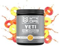 MTN OPS Yeti Monster Pre-Workout Powder Energy Drink, 30-Serving Tub, Peach Zing