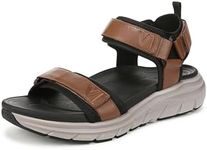 Vionic Men's Walk Max Wanderer Sandal, Hazelnut Leather & Mesh, 10