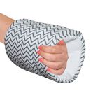 Gordon Home Nursing Arm Pillow, Breastfeeding and Bottle Feeding Head Support Pillow, Travel-Friendly and Washable (Chevron Stripe Grey)