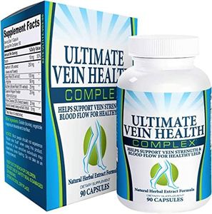 Natural Vein and Leg Health Support Circulation Supplement - Vitamins - Pills - Vein Supplements - 90 Capsules