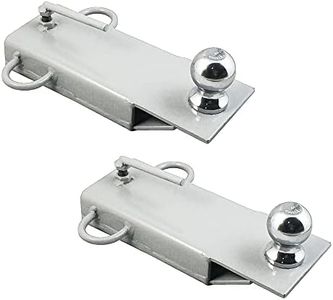 Field Tuff FTF-01FBMA Steel Ball Mount Hitch Adapter Accessory with Chain and Strap Loops for Forklift, Skid Loader, and Tractor Forks (2 Pack)