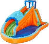 Banzai Surf Rider 17.5' L x 9.5' W x 7.9' H Inflatable Water Park with Waterslide, Pool, and Sprinklers
