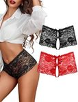 Avidlove Sexy Underwear for Women V-Waist Shorts Women' s Underwear Lightweight Soft Lace High Waist Panties