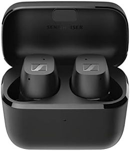 Sennheiser CX True Wireless Auriculares, Bluetooth para música y llamadas con cancelación de ruido pasiva, control táctil personalizable, acentuación de graves, IPX4 y 27 horas de batería, Negro