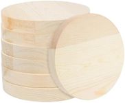 Belle Vous Blank Unfinished Round Wooden Circles (7 Pack) - 15cm/5.90 inches - 20mm Thick Natural Round Disc Cutout Slices - DIY Craft Projects, Christmas Decorations, Pyrography & Door Hanger Plaque