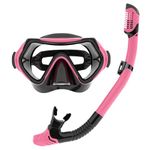 JRing Dry Snorkel Set Panoramic Wide View & Anti-Fog Snorkelling Gear Professional Top Snorkel Package for Adults