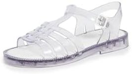 Melissa Women's Possession Fresh Sandals, Clear/White, 6 Medium US