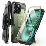 SUPCASE for iPhone 16 Pro Max Case with Screen Protector (Unicorn Beetle Pro), [Built-in Stand & Belt-Clip] [Military-Grade Protection] Full Body Heavy Duty Phone Case for iPhone 16 Pro Max, Guldan