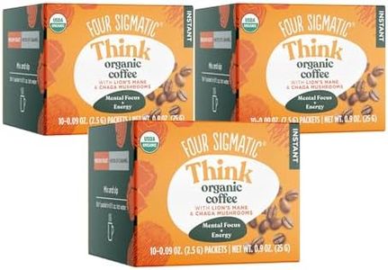 Four Sigmatic Mushroom Mix Coffee Lion's Mane | Think | Pack of 3 (30 Packets Total)