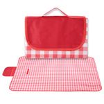 Kuber Industries Picnic Mat | Foldable Blanket for Picnic | Water Resistant Handy Mat | Portable Mat for Outdoor | Bag Design Picnic Mat | JY2208 | Red