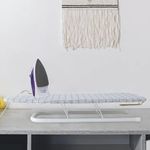 Kuber Industries Tabletop Ironing Board|Ironing Stand for Clothes|Press Table Stand for Home (Grey)