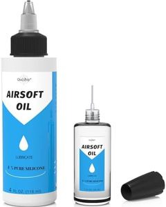 Airsoft Oil 4 oz & 1 oz Needle Oiler 100% Silicone Air Gun Oil, Multi-Purpose Airsoft Chamber Lube, All Purpose Silicone Lubricant Oil for All Airgun