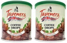 TAVENERS Coffee Drops - Coffee Flavored Candy - 7.05 oz Tin (2 Count)