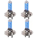 JUTTAUTO 4Pcs H7 100W 6000K Xenon Gas Halogen Headlight Car Vehicle 12V Ultra Bright White Fog Halogen Lamp Bulbs Car Exterior Light Bulbs