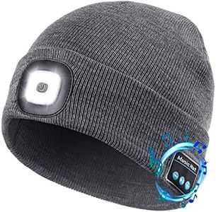 Etsfmoa Unisex Bluetooth Beanie Light Wireless Headphones Gifts for Men Dad