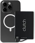 Clutch - Pro USB-C Portable Charger - Compatible with iPhone 15, 16 & Android Devices - Power Bank Magnetic Battery - TSA Travel Approved - USB Rechargeable - Built-in Cable - 5000 mAh - 3.7oz - Black