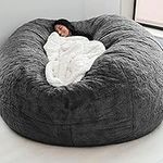 JaidWefj Faux Fur Bean Bag,Adults Luxurious Giant 5/6/7ft Huge Bean Bag Chair,Ultra Soft Bean Bag Chair(No Filler)