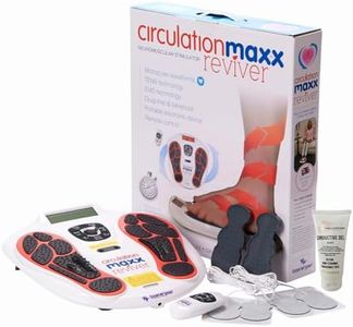VYTALIVING Circulation Maxx Reviver Bundle Foot Circulation Machine & Conductive Gel, 99 Power Levels- Lightweight TENS Foot Massager, Remote, Electrode Pads, Medical Grade Circulation Blood Booster