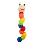 EcoElf Twisty Caterpillar, Kids Toy, Small Slug Fidget Toys, Baby Toys, Flexible Stretchable Joints Toy | Caterpillar Twisting Baby Boy and Baby Girl Toys (18 CM, Rainbow)