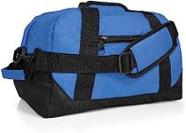 Dalix 14" Small Duffle Bag Two Toned Gym Travel Bag in Royal Blue