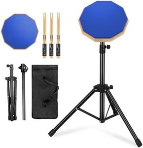 GrowDaily Drum Practice Pad Snare Drum Stand Set 8 In With Double Sided Silent Drum Pad, Drum sticks,Carrying Bag Adjustable Stand